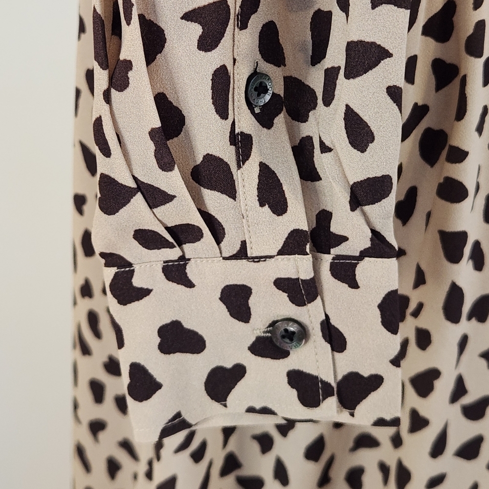 NWT || THAKOON || Collective leopard print, button down, tan/brown spots, size 4 - Picture 8 of 13